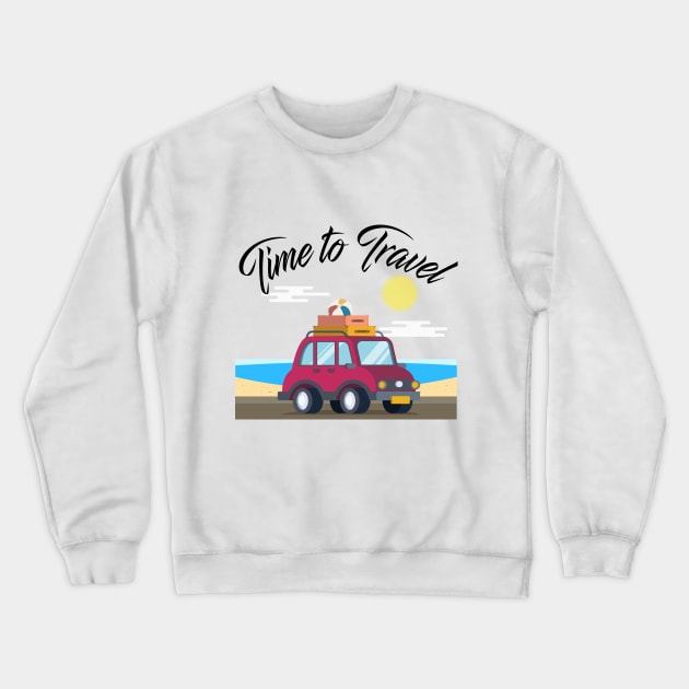 Time to travel Crewneck Sweatshirt by Little Painters